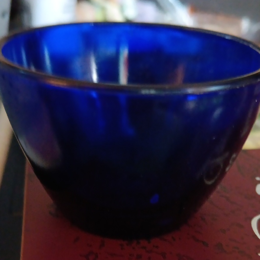 Blue Ceramic Art Piece with Luminous Finish